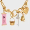 Charms Candy Bar aus Emaille und Messing mit Goldfinish