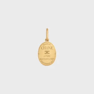 Charms CELINE-Medaillon aus Messing mit Goldfinish Charms CELINE-Medaillon aus Messing mit Goldfinish