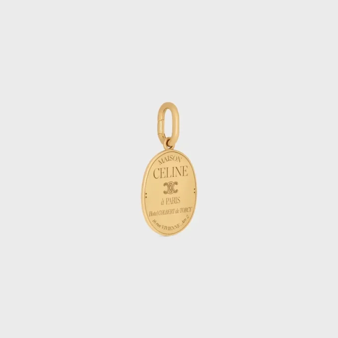 Charms CELINE-Medaillon aus Messing mit Goldfinish