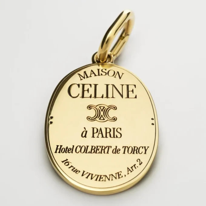 Charms CELINE-Medaillon aus Messing mit Goldfinish