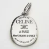 Charms CELINE-Medaillon aus Messing mit Rhodiumbeschichtung Charms CELINE-Medaillon aus Messing mit Rhodiumbeschichtung