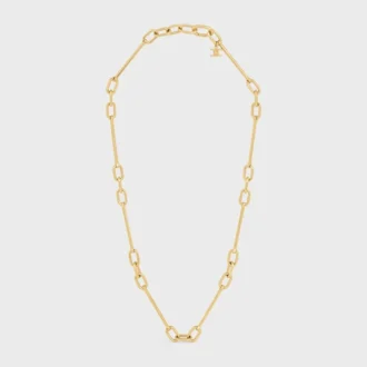 Charms-Halskette aus Messing mit Goldfinish