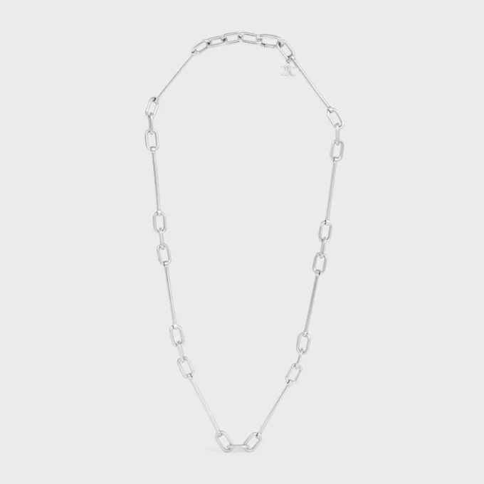 Charms-Halskette aus Messing mit Rhodium-Finish Charms-Halskette aus Messing mit Rhodium-Finish