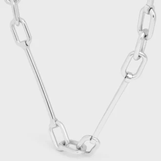 Charms-Halskette aus Messing mit Rhodium-Finish