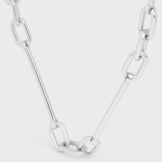 Charms-Halskette aus Messing mit Rhodium-Finish Charms-Halskette aus Messing mit Rhodium-Finish