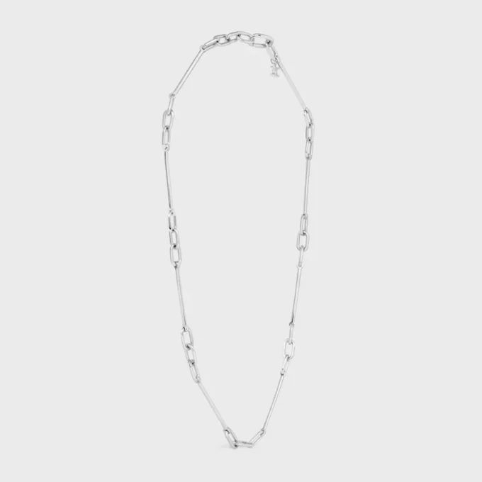 Charms-Halskette aus Messing mit Rhodium-Finish Charms-Halskette aus Messing mit Rhodium-Finish
