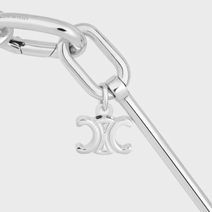 Charms-Halskette aus Messing mit Rhodium-Finish Charms-Halskette aus Messing mit Rhodium-Finish