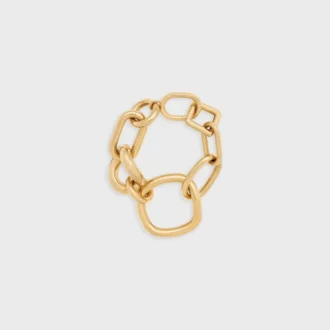 Charms Modern Chunky Gourmette aus Messing mit Goldfinish