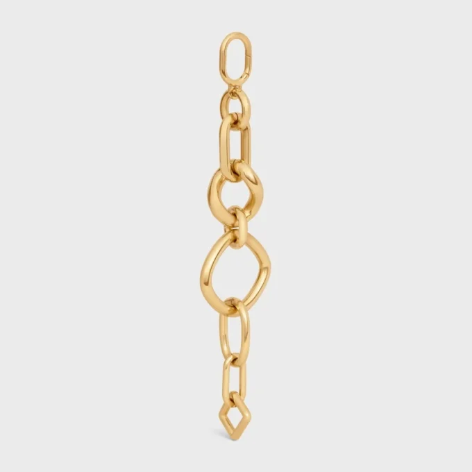 Charms Modern Chunky Gourmette aus Messing mit Goldfinish