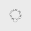 Charms Modern Thin Gourmette aus Messing mit Rhodium-Finish