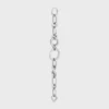 Charms Modern Thin Gourmette aus Messing mit Rhodium-Finish