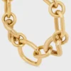 Charms Modernes, schmales Gourmette-Armband aus Messing mit Goldfinish