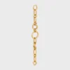 Charms Modernes, schmales Gourmette-Armband aus Messing mit Goldfinish