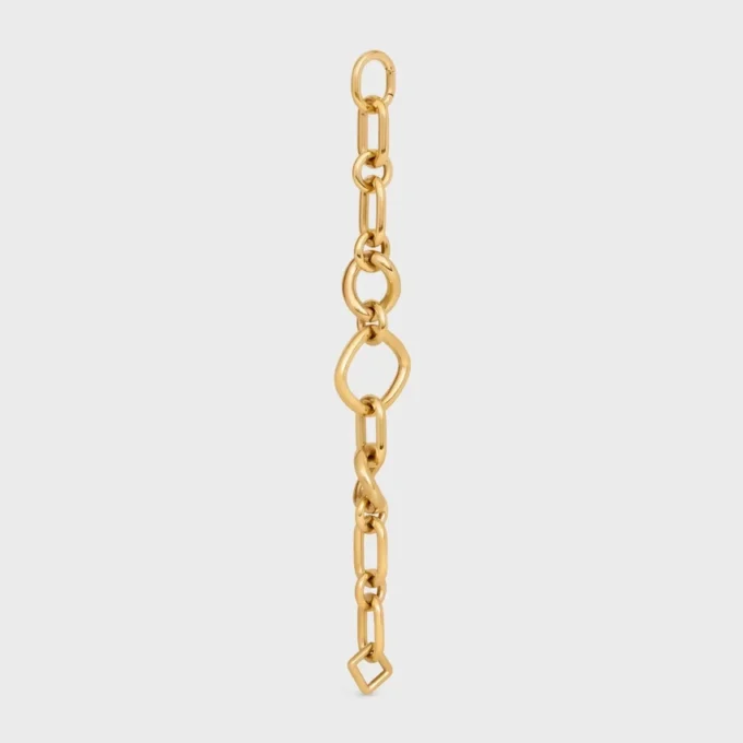 Charms Modernes, schmales Gourmette-Armband aus Messing mit Goldfinish