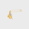 Charms-Sicherheitsnadel-Brosche aus Messing mit Goldfinish Charms-Sicherheitsnadel-Brosche aus Messing mit Goldfinish