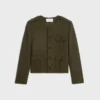 Chasseur-Jacke aus Kaschmir-Bouclette Natte Chasseur-Jacke aus Kaschmir-Bouclette Natte