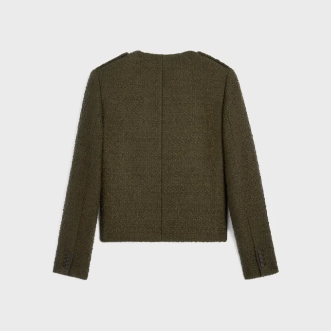 Chasseur-Jacke aus Kaschmir-Bouclette Natte Chasseur-Jacke aus Kaschmir-Bouclette Natte