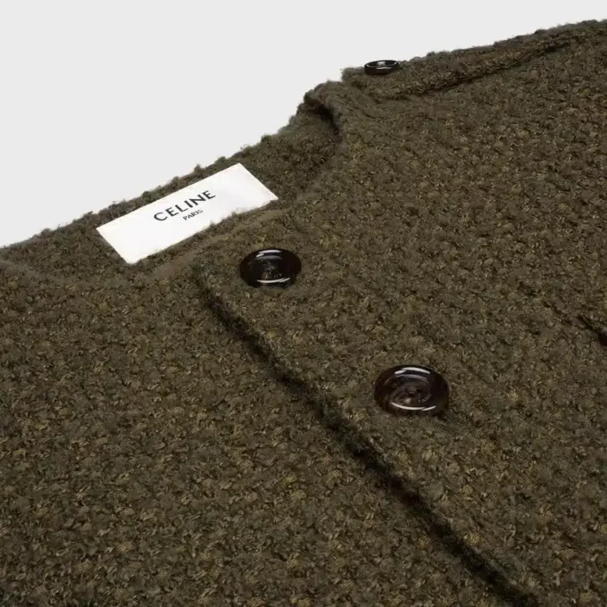 Chasseur-Jacke aus Kaschmir-Bouclette Natte Chasseur-Jacke aus Kaschmir-Bouclette Natte