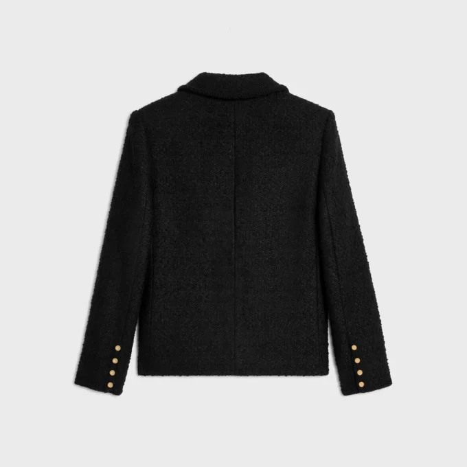 Chasseur-Jacke aus Kaschmir-Bouclette Natte