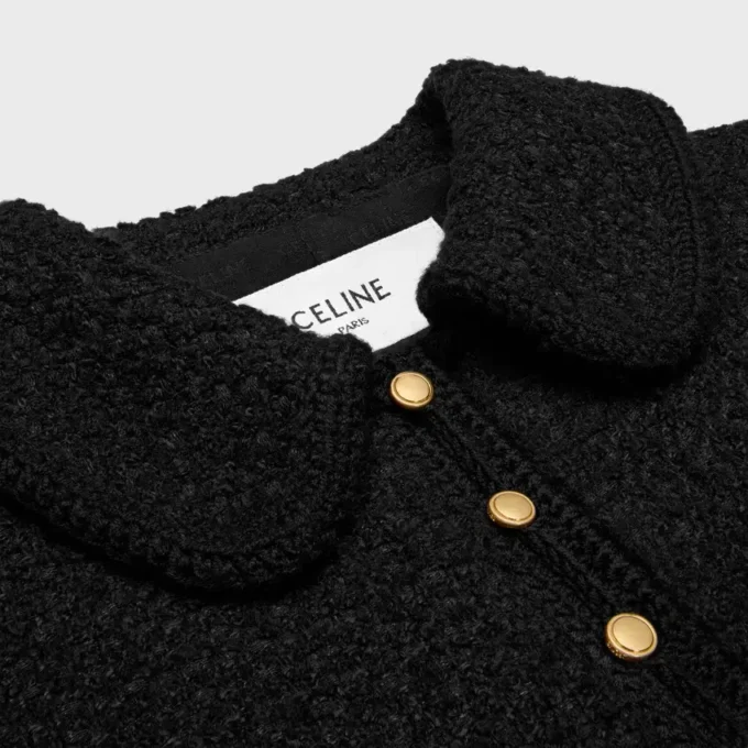 Chasseur-Jacke aus Kaschmir-Bouclette Natte