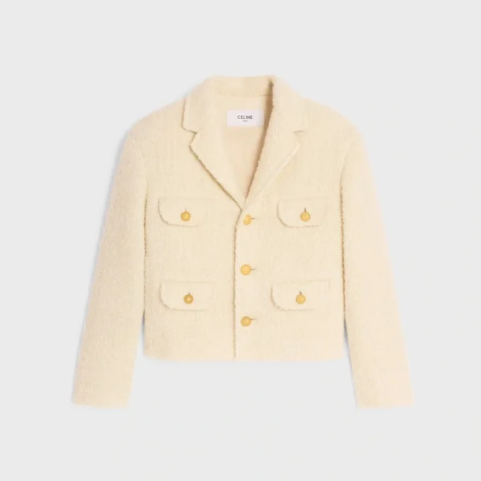 Chasseur-Jacke aus Mohair-Wolltweed