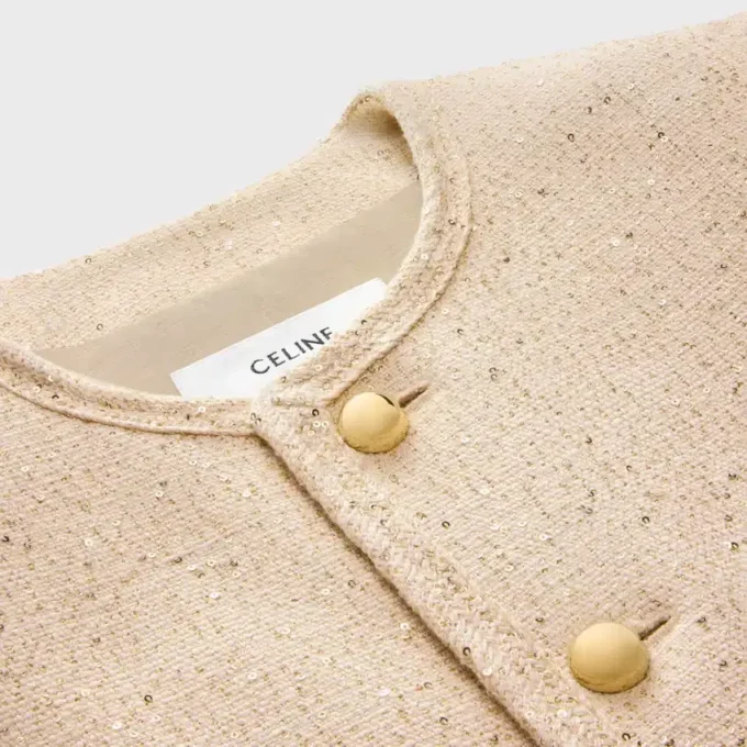 Chelsea-Jacke aus Seiden-Tweed mit Pailletten