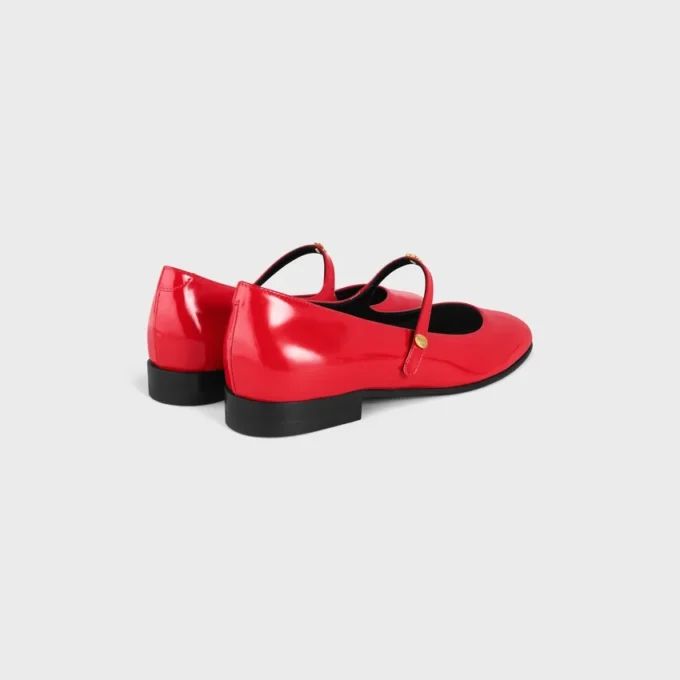 City Ballerina aus glänzendem Kalbsleder
