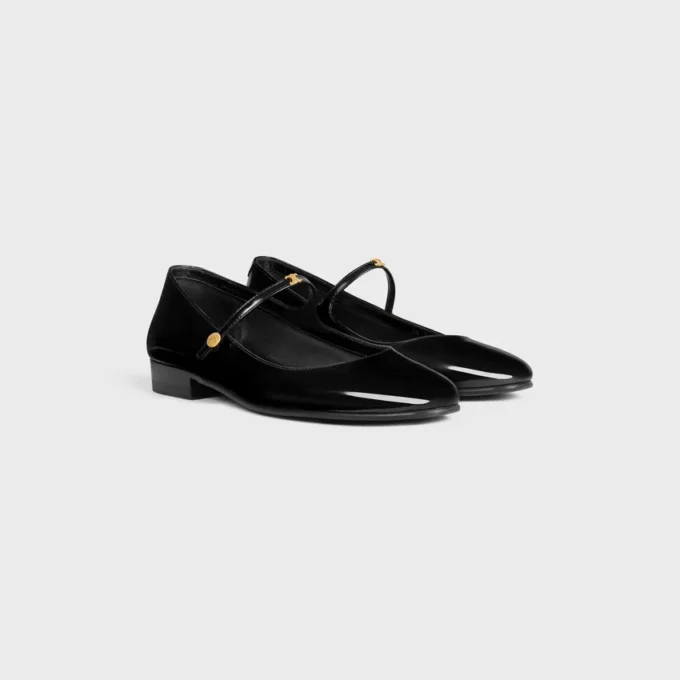 City Ballerina aus glänzendem Kalbsleder City Ballerina aus glänzendem Kalbsleder