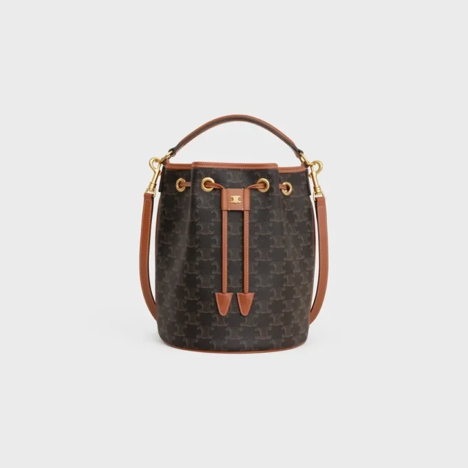 Clara-Tasche aus Triomphe Canvas und Kalbsleder