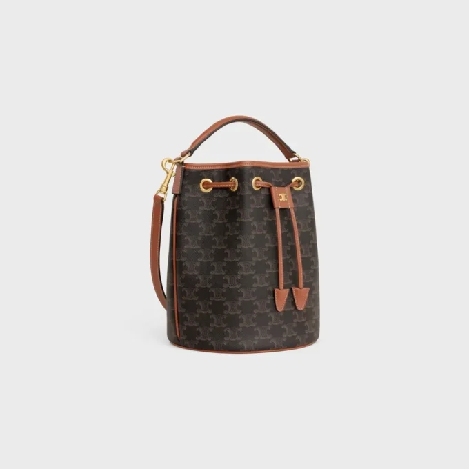 Clara-Tasche aus Triomphe Canvas und Kalbsleder