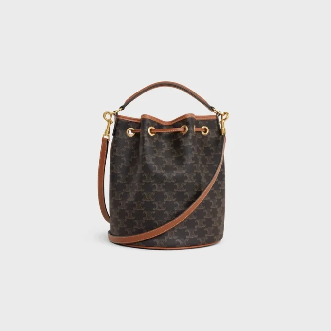 Clara-Tasche aus Triomphe Canvas und Kalbsleder