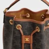Clara-Tasche aus Triomphe Canvas und Kalbsleder