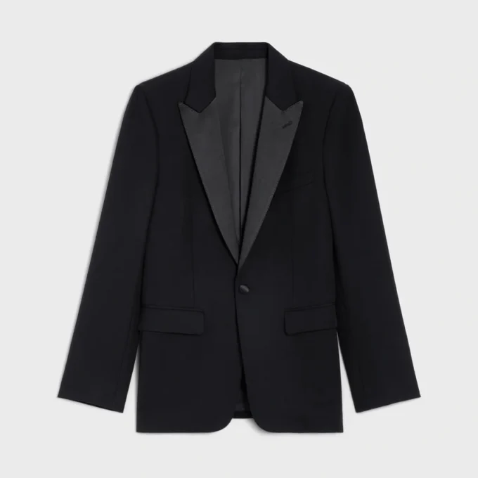 Classic Smokingjacke aus Grain-de-Poudre-Wolle