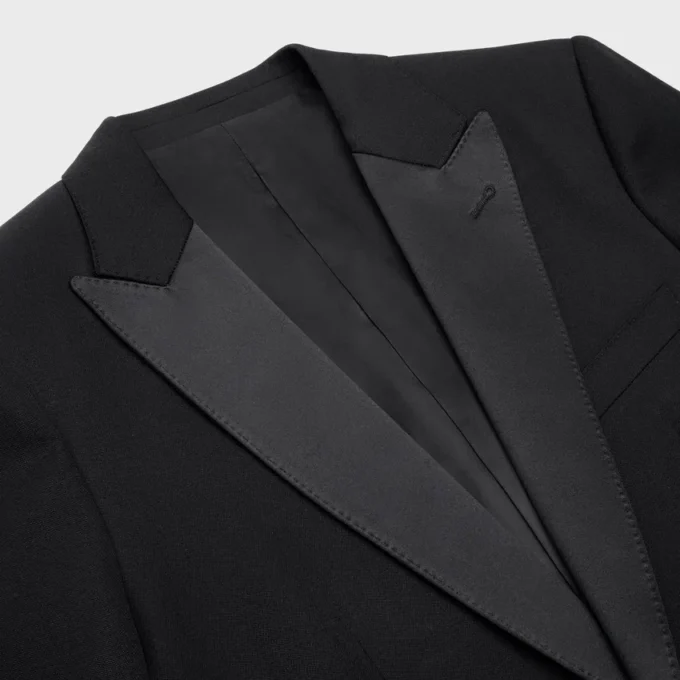 Classic Smokingjacke aus Grain-de-Poudre-Wolle