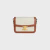 Classique Triomphe Tasche aus Textil mit durchgehendem Triomphe-Muster und Kalbsleder
