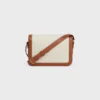 Classique Triomphe Tasche aus Textil mit durchgehendem Triomphe-Muster und Kalbsleder