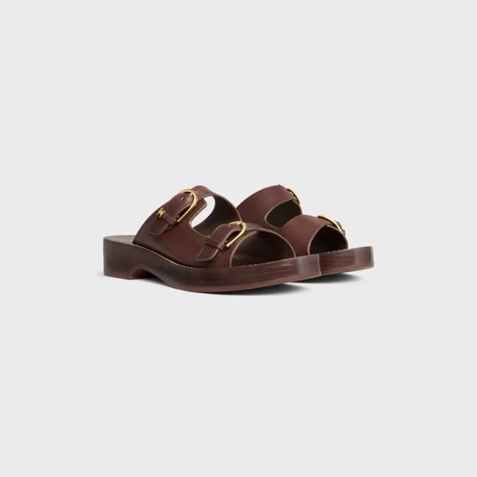 Cleo – Sandale mit zwei Riemen aus Kalbsleder – pflanzlich gegerbt Cleo – Sandale mit zwei Riemen aus Kalbsleder – pflanzlich gegerbt