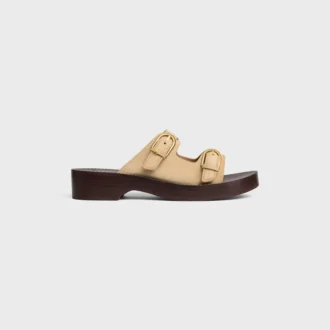 Cleo – Sandale mit zwei Riemen aus Kalbsveloursleder