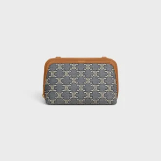 Clutch mit Kette aus Jacquard Triomphe All Over