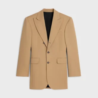 Colonne-Jacke aus Diagonalwolle