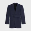 Colonne-Jacke aus Grain De Poudre-Wolle Colonne-Jacke aus Grain De Poudre-Wolle