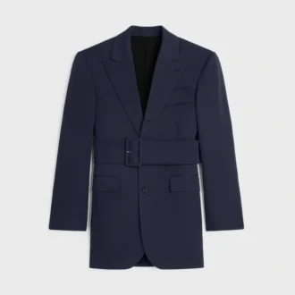 Colonne-Jacke aus Grain De Poudre-Wolle