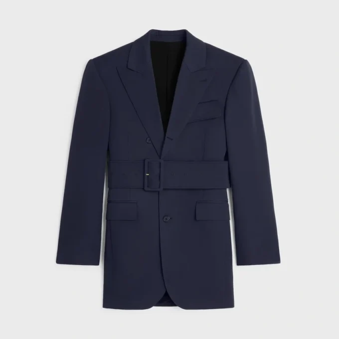 Colonne-Jacke aus Grain De Poudre-Wolle Colonne-Jacke aus Grain De Poudre-Wolle