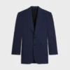 Colonne-Jacke aus Grain De Poudre-Wolle