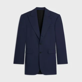 Colonne-Jacke aus Grain De Poudre-Wolle