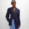 Colonne-Jacke aus Grain De Poudre-Wolle Colonne-Jacke aus Grain De Poudre-Wolle