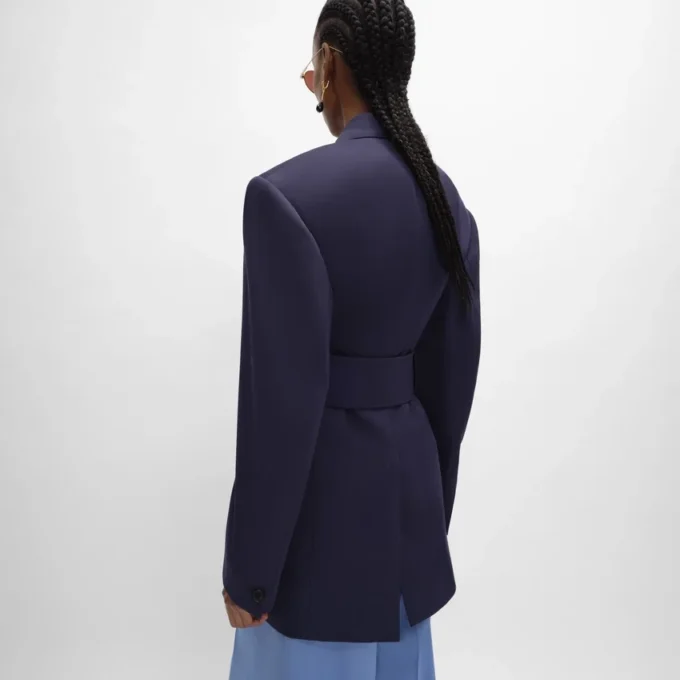 Colonne-Jacke aus Grain De Poudre-Wolle Colonne-Jacke aus Grain De Poudre-Wolle