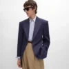 Colonne-Jacke aus Grain De Poudre-Wolle