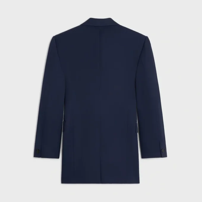 Colonne-Jacke aus Grain De Poudre-Wolle