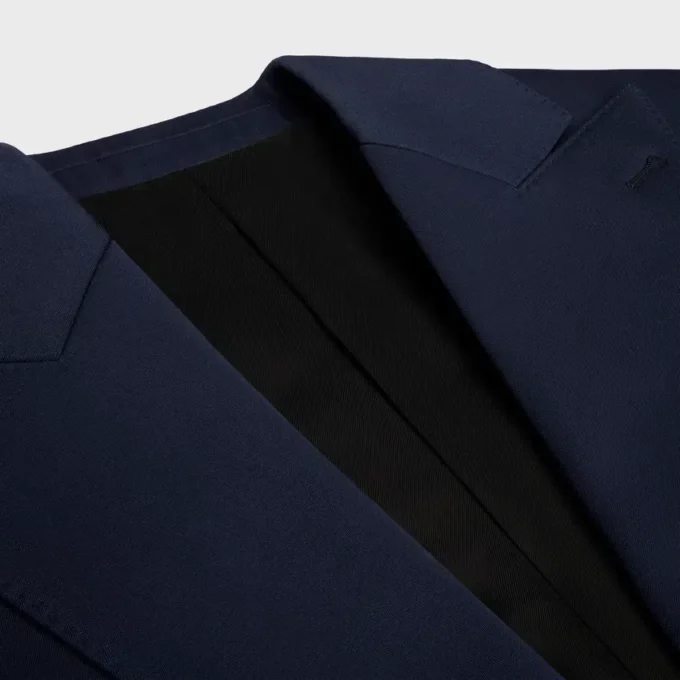 Colonne-Jacke aus Grain De Poudre-Wolle